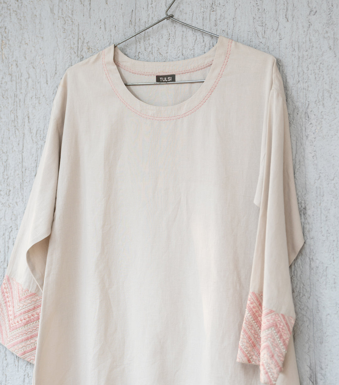 Beige Linen Top