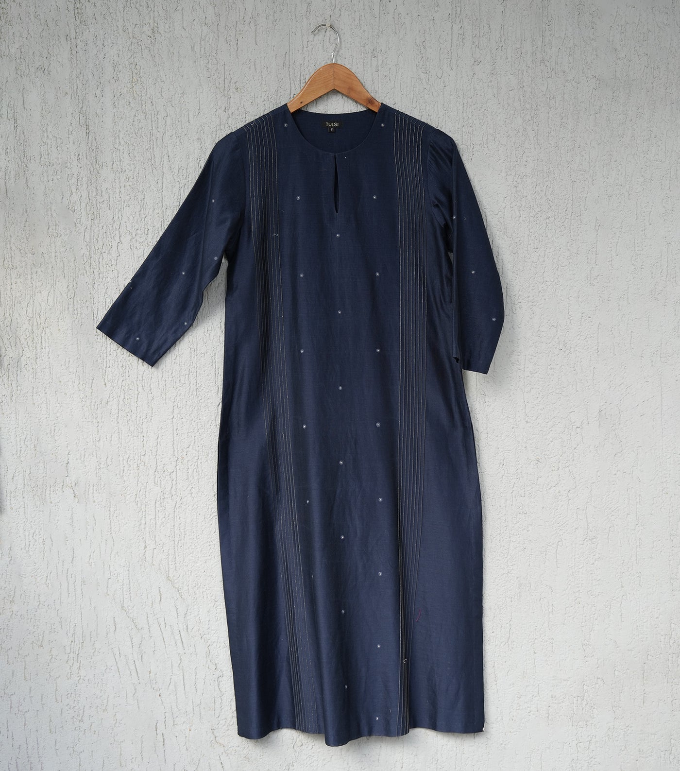 Navy Embroidered Kurta