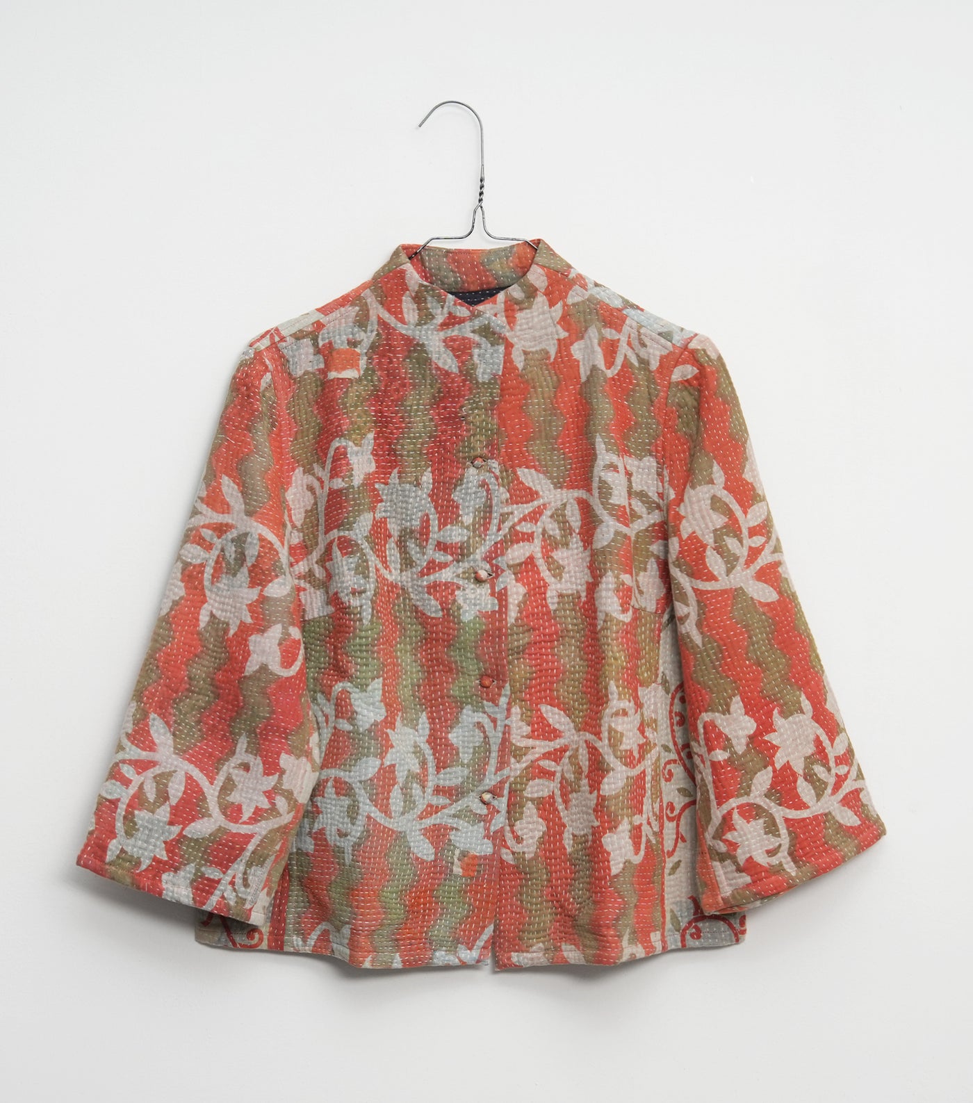 Rust Vintage Cotton Kantha Jacket