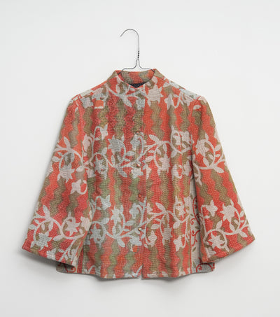 Rust Vintage Cotton Kantha Jacket