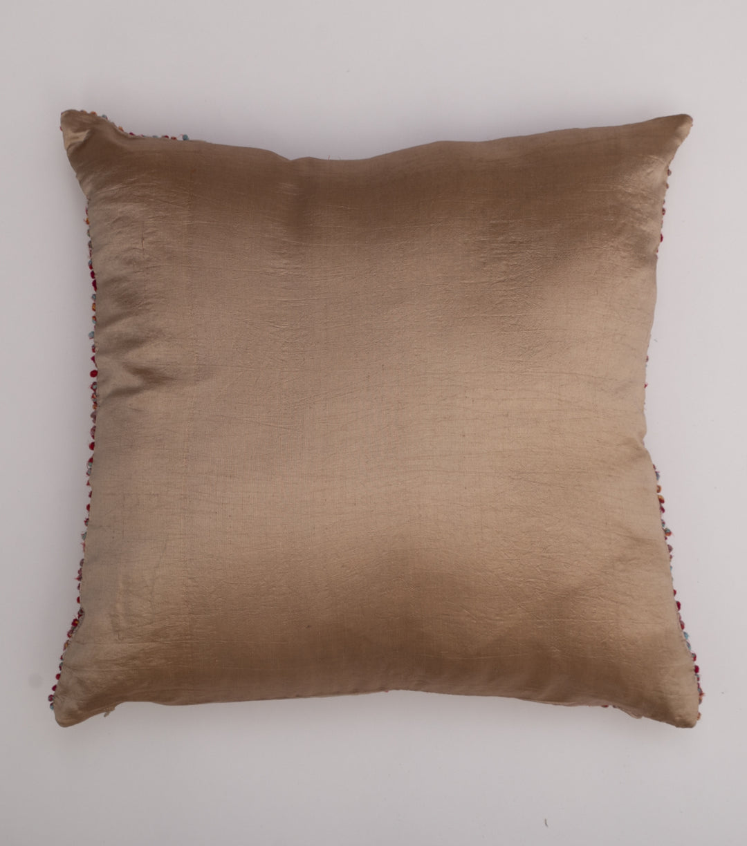 Multi Color French Knot Silk Cushion Cover