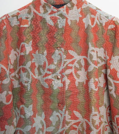 Rust Vintage Cotton Kantha Jacket