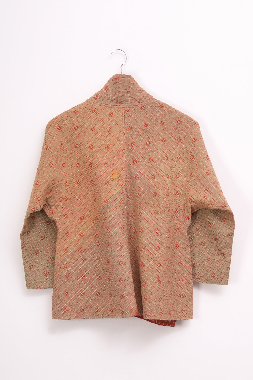 Beige Vintage Cotton Kantha Jacket