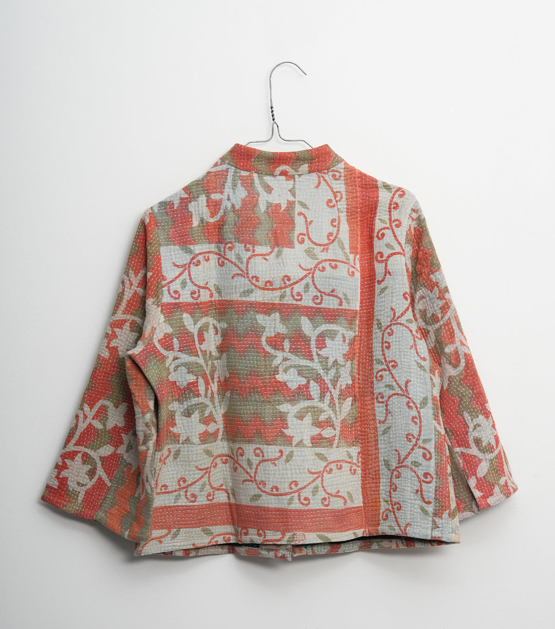 Rust Vintage Cotton Kantha Jacket