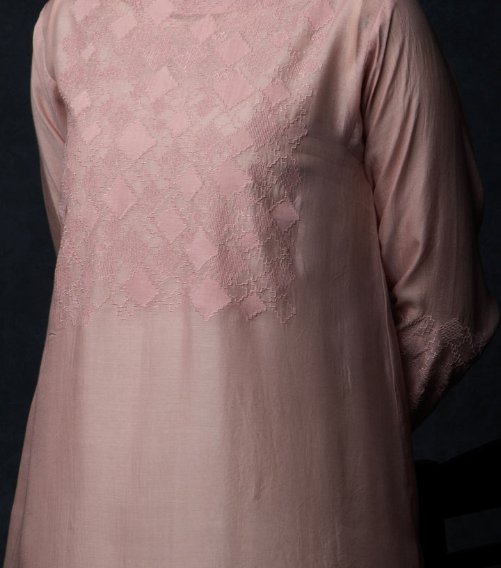 Light pink Patchwork Muslin Tunic