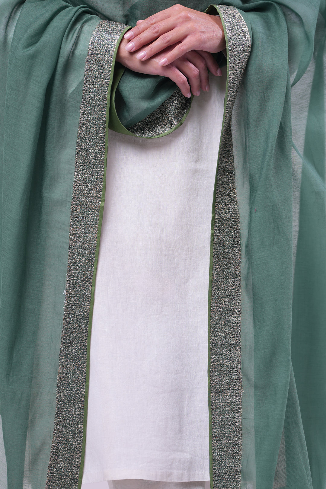 Green Embroidered Dupatta