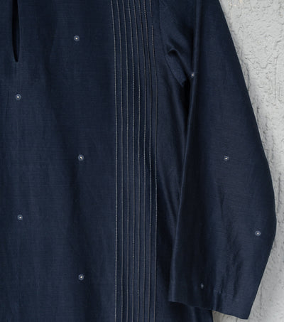 Navy Embroidered Kurta