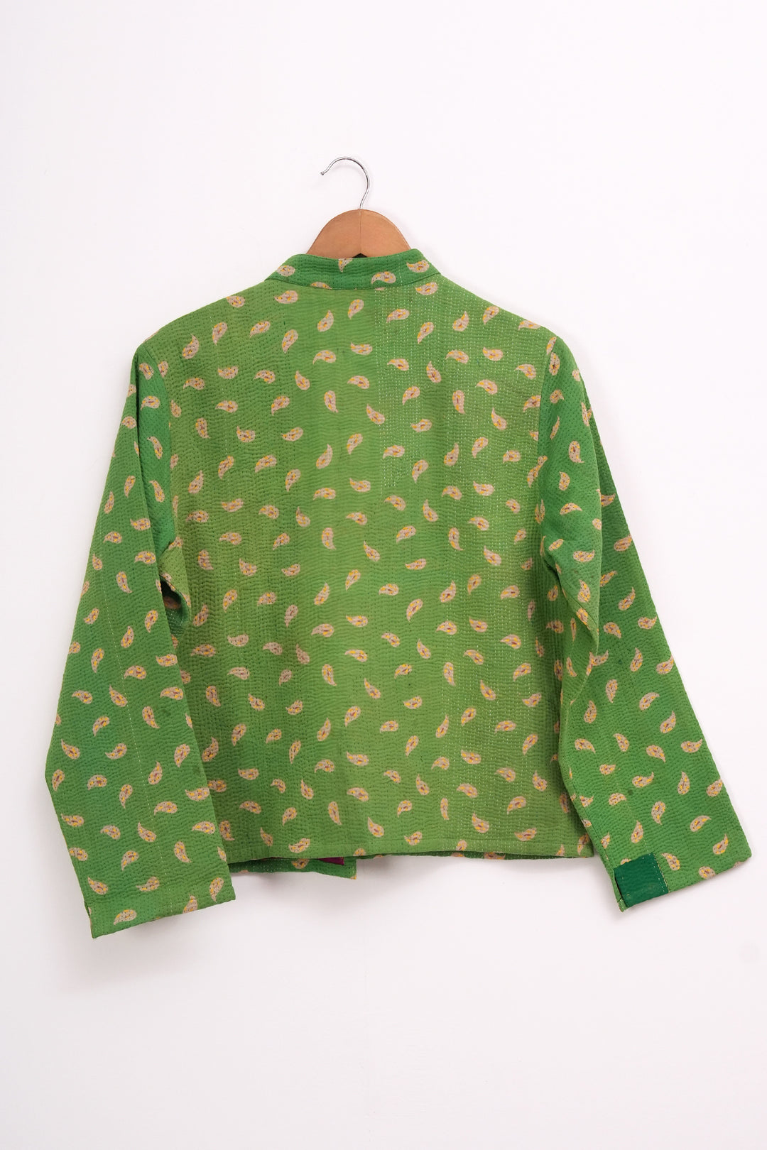 Green Vintage Cotton Kantha Jacket