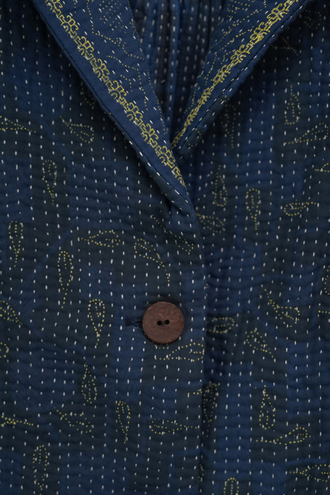 Navy Blue Vintage Cotton Kantha Jacket