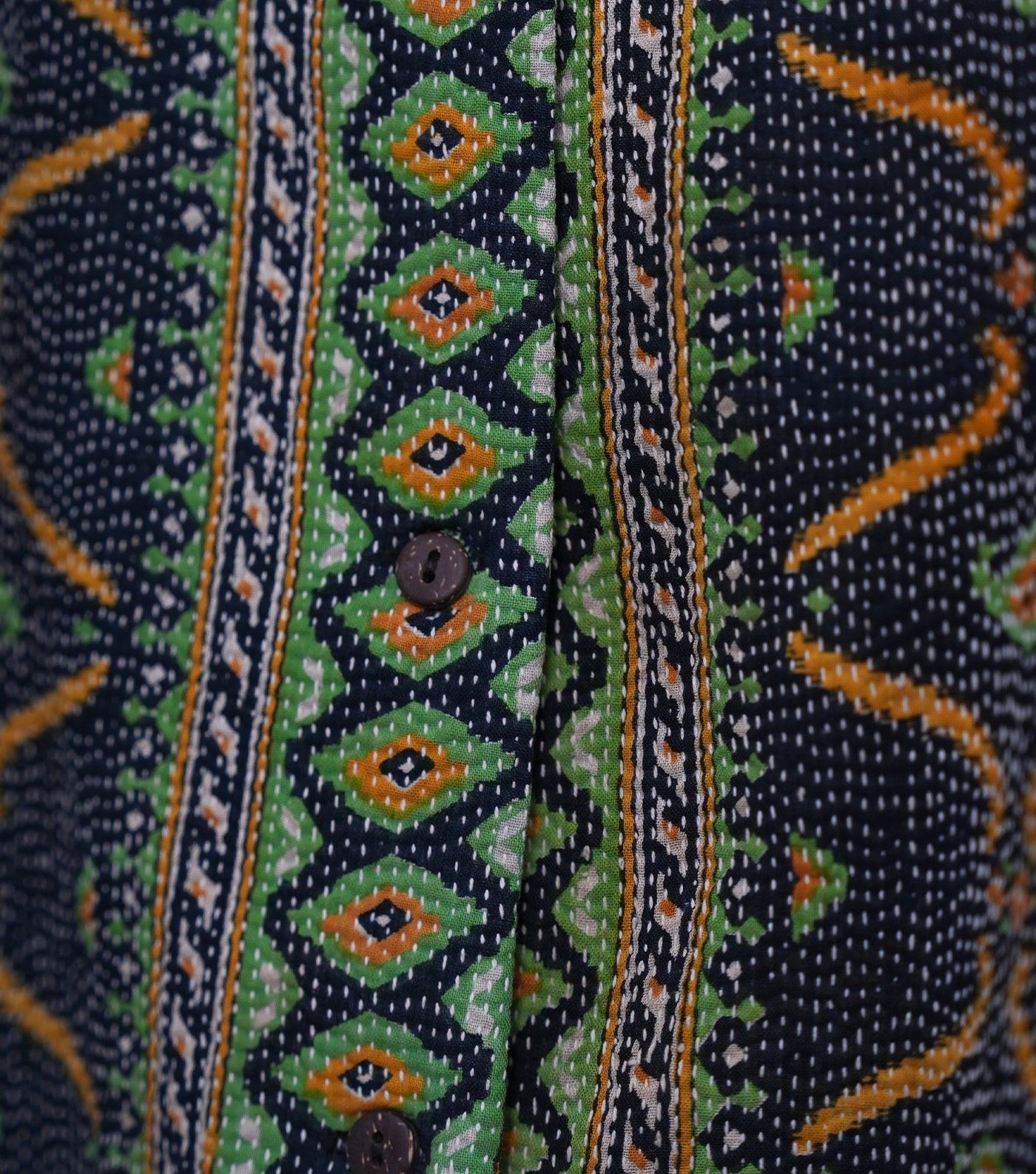 Green Vintage Cotton Kantha jacket