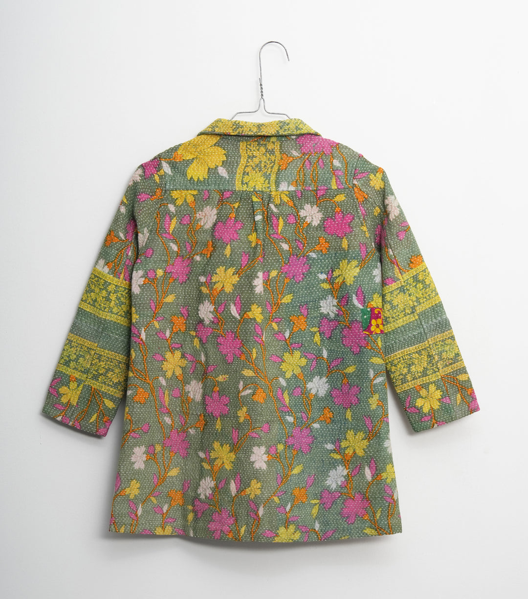 Green Vintage Cotton Kantha Jacket