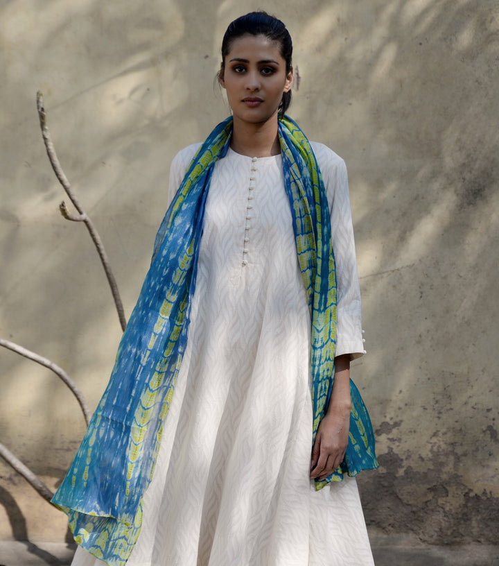 Dual-tone  shibori dupatta