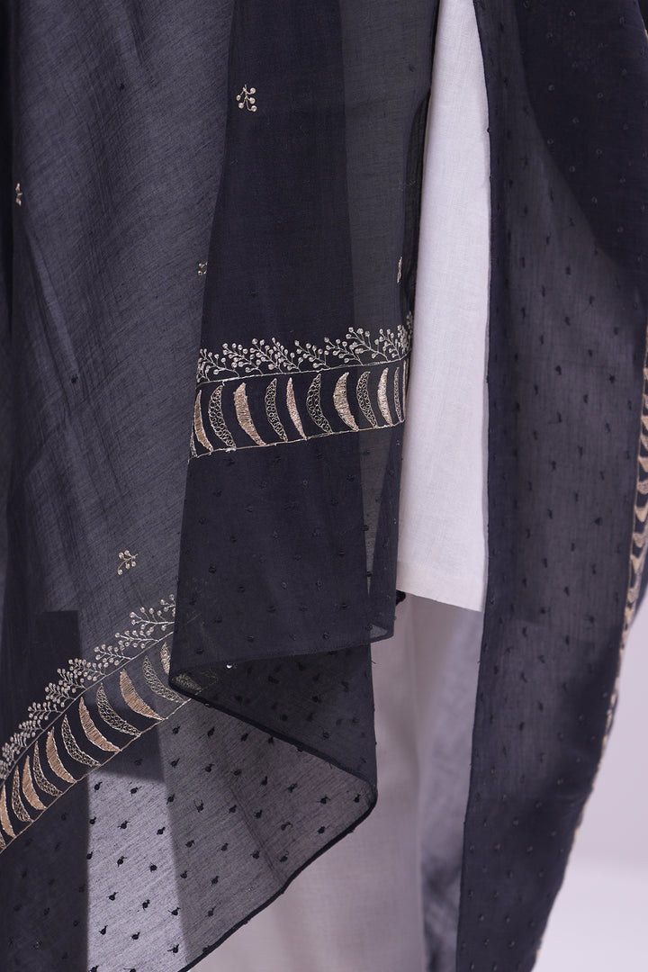 Black Embroidered Dupatta