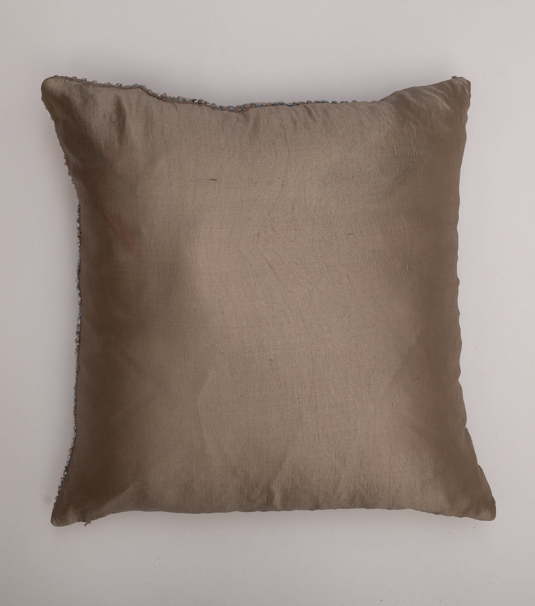 Grey French Knot Silk Cushion Cover