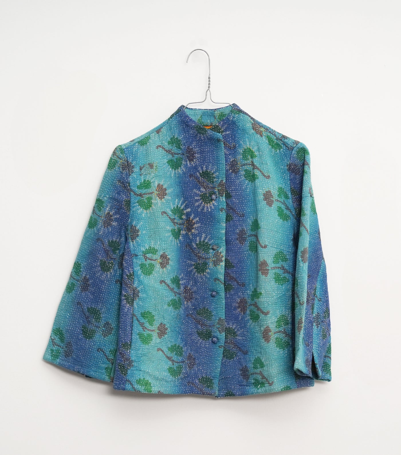 Blue Vintage Cotton Kantha Jacket