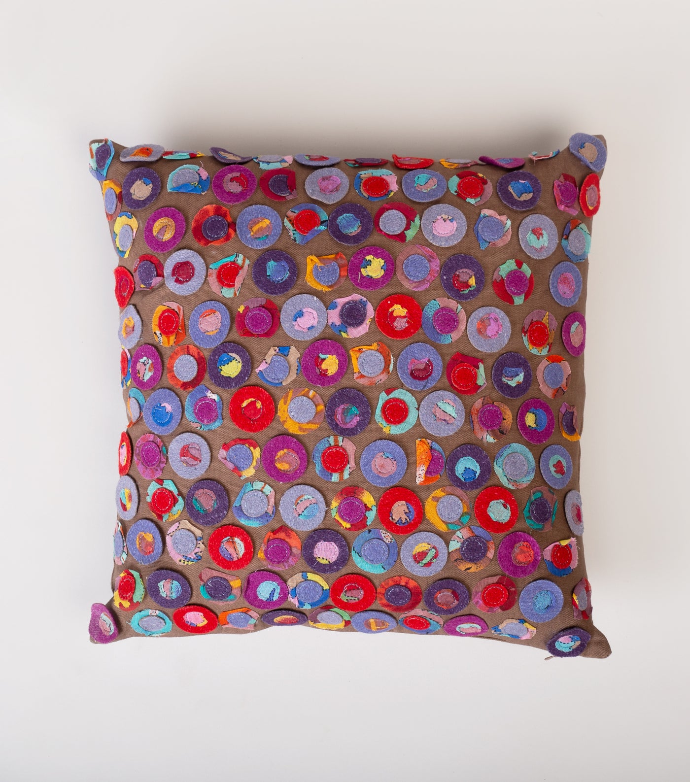 Multicolor Cotton Patch Work Embroidered Cushion Cover