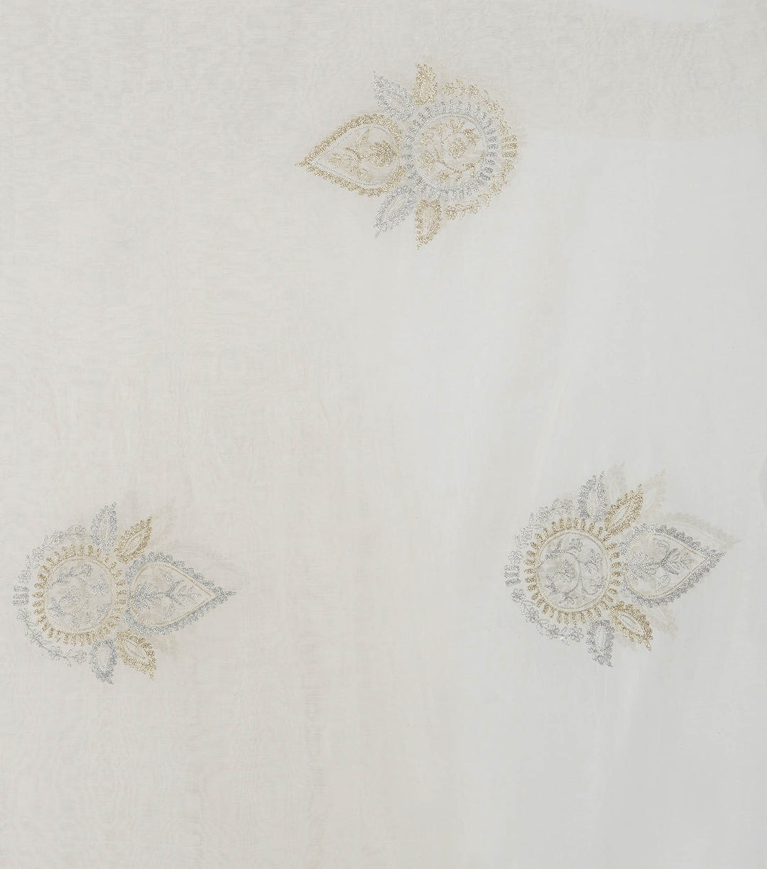 Natural chanderi embroidered dupatta