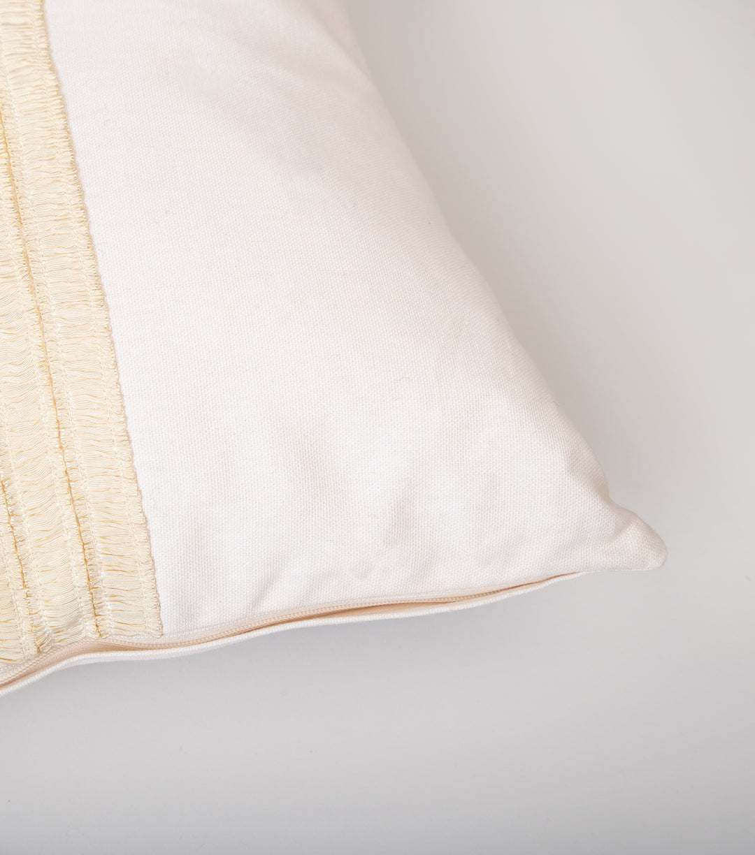 White Cotton Embroidered Cushion Cover