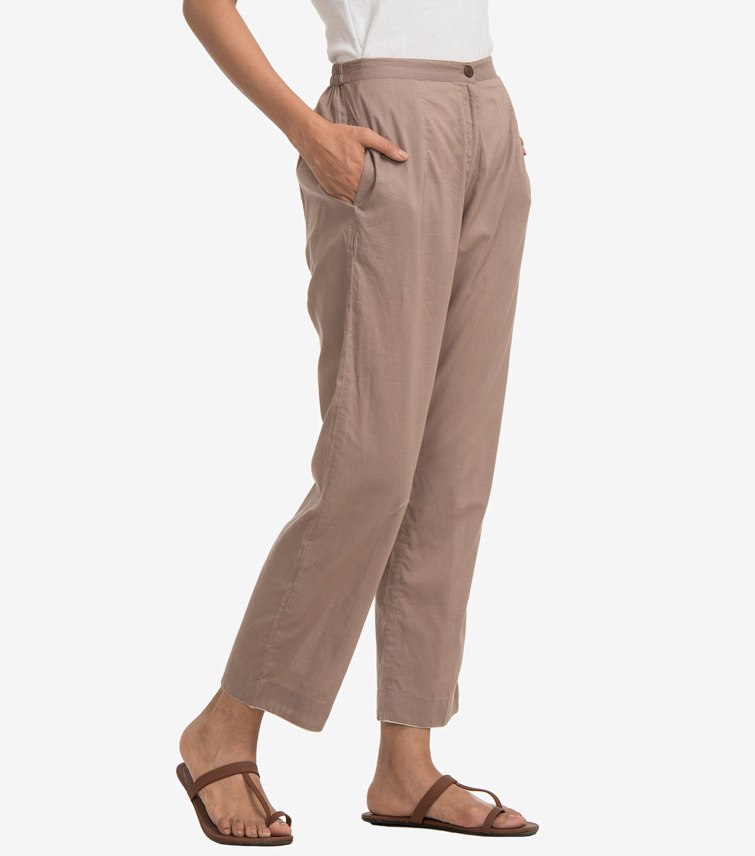 Beige cambric pants