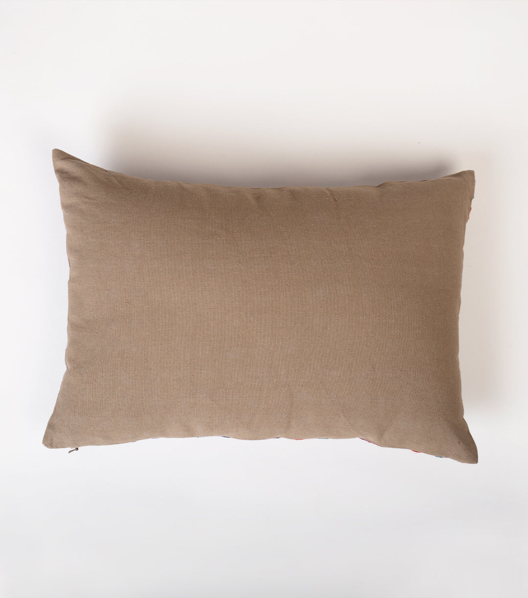 Grey Patch Work Embroidered Cotton Cushion Cover