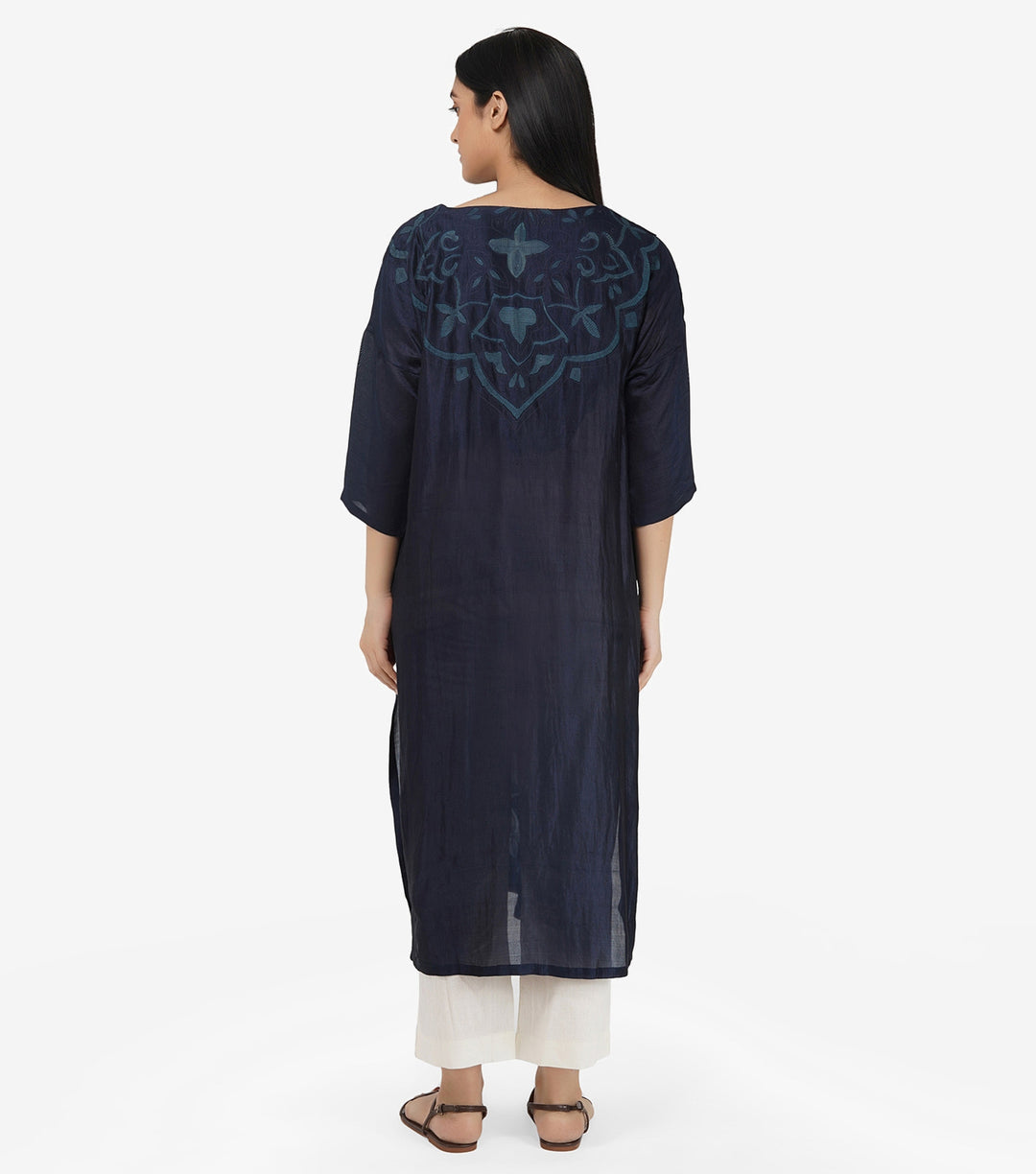 Blue Silk kurta