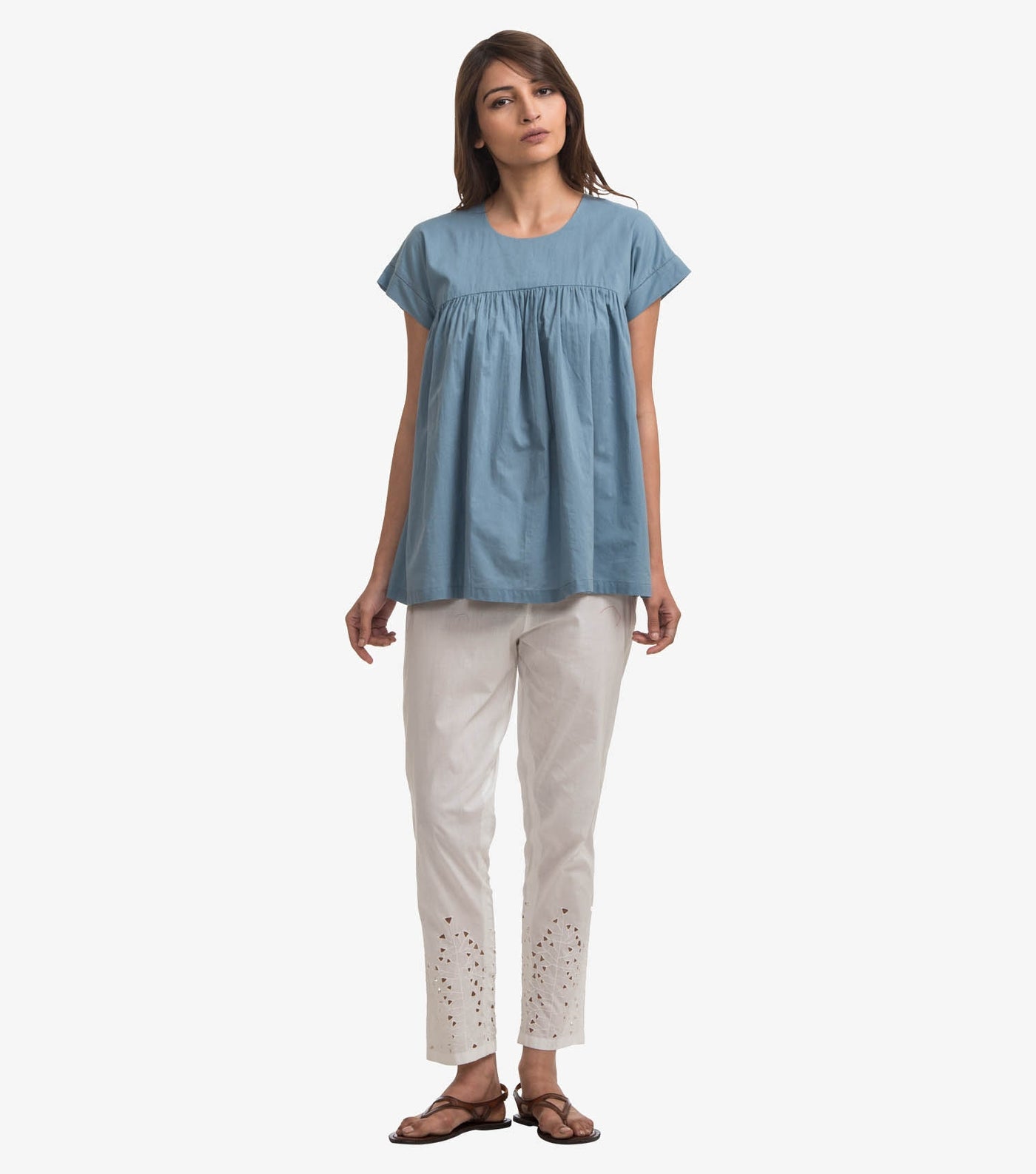 Blue cotton top