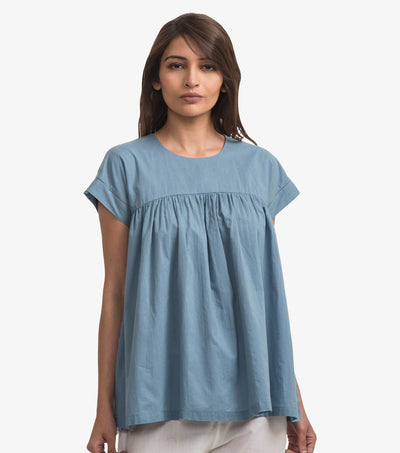 Blue cotton top