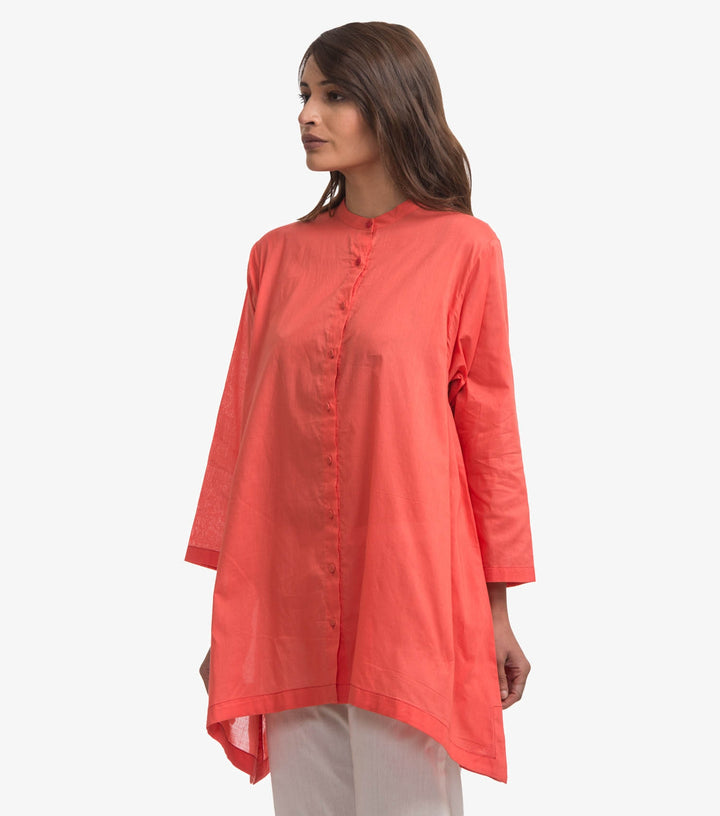 Coral A-line cotton top