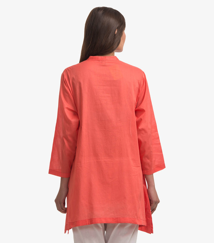 Coral A-line cotton top