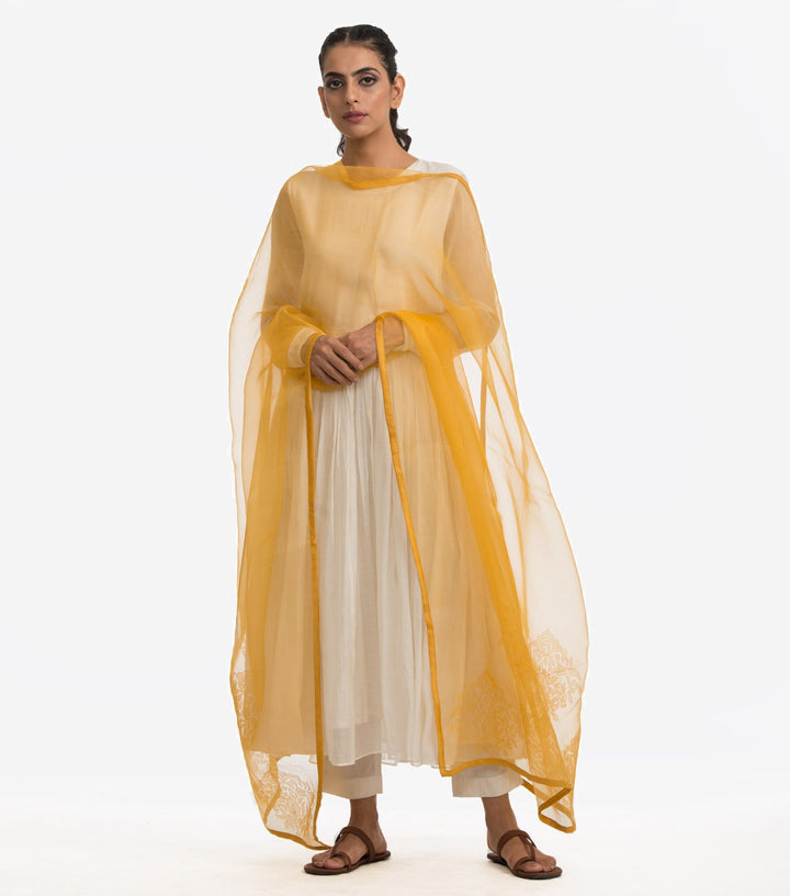 Yellow Organza Dupatta