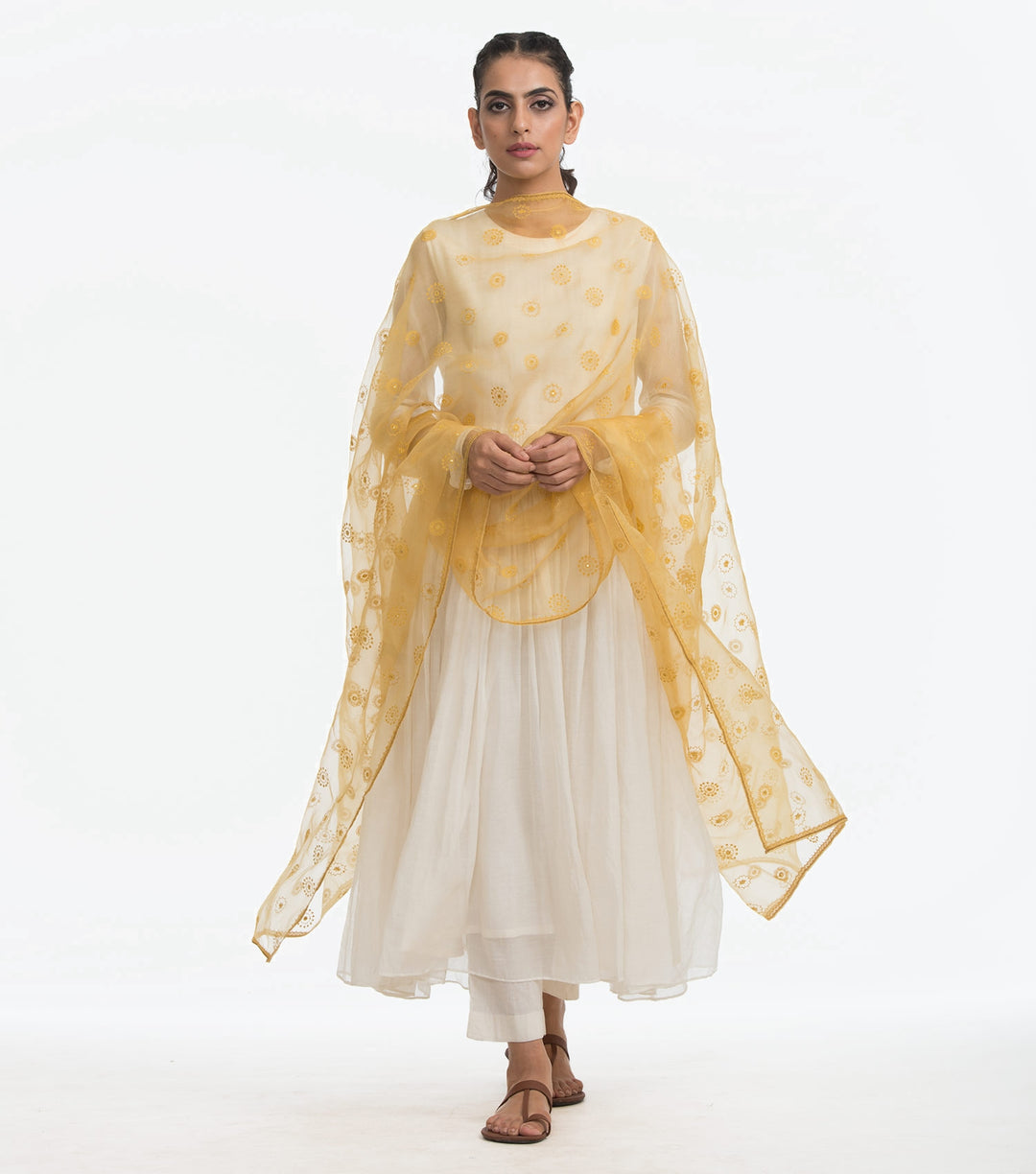 Yellow Organza Dupatta