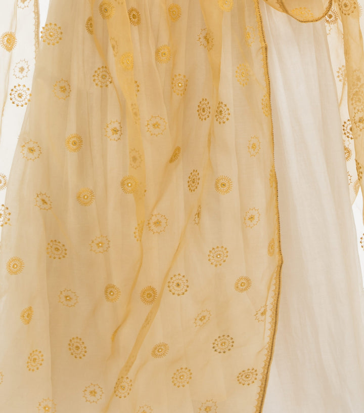 Yellow Organza Dupatta