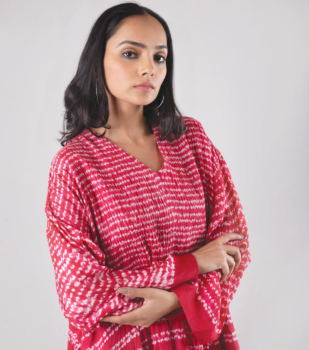 Red Shibori Kaftan