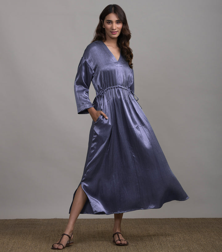 Lilac mashru silk kaftan