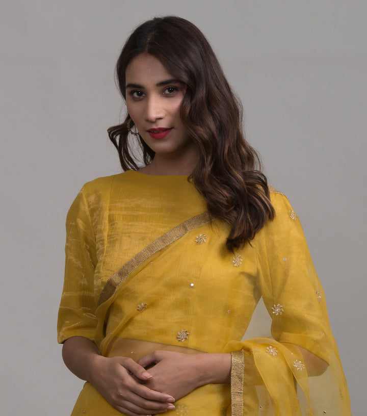 Yellow tissue blouse