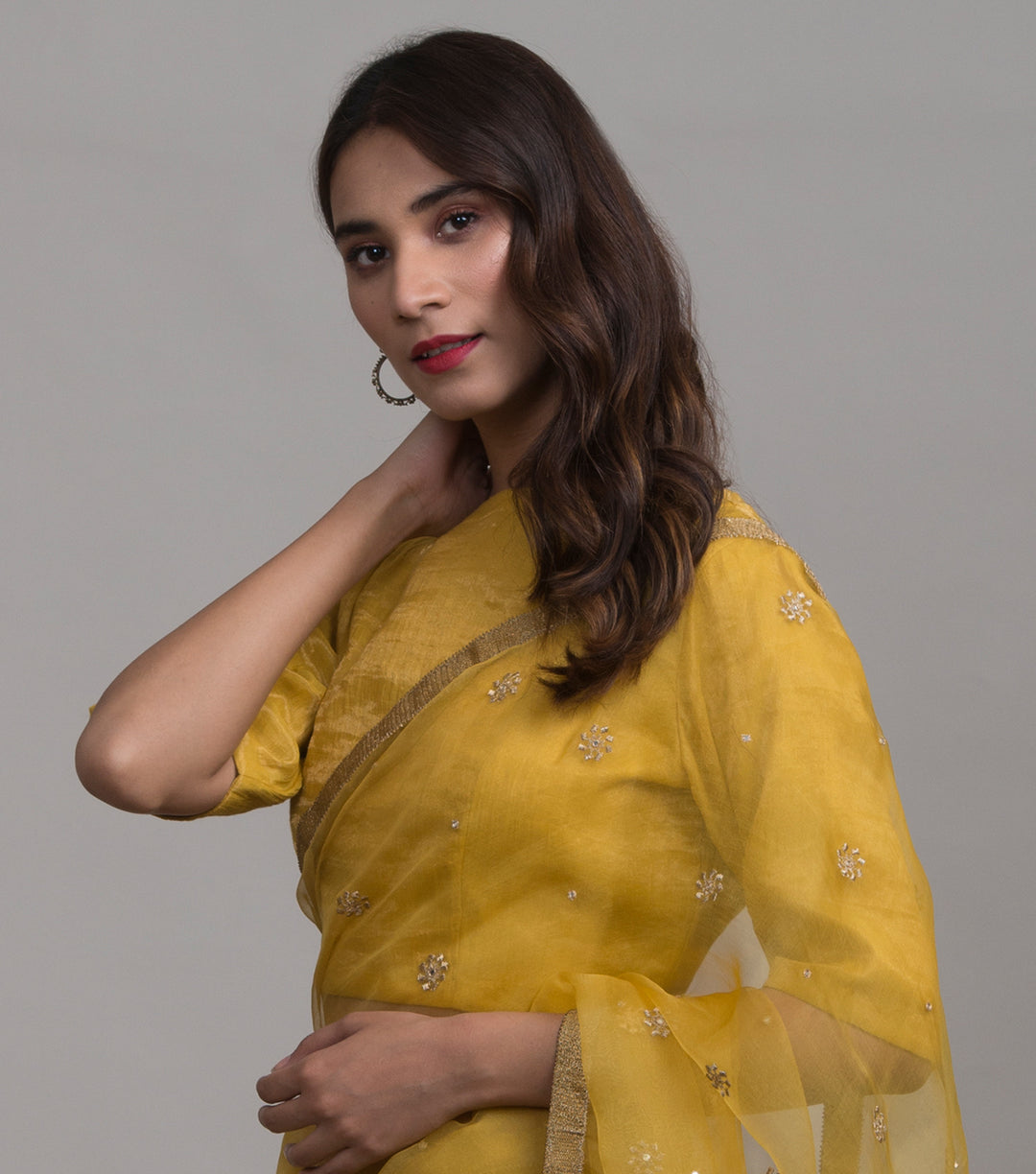 Yellow tissue blouse