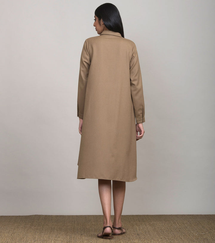 Beige Wool Dress