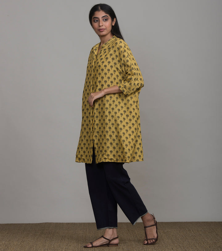 Mustard Fine Cotton Antifit Shirt