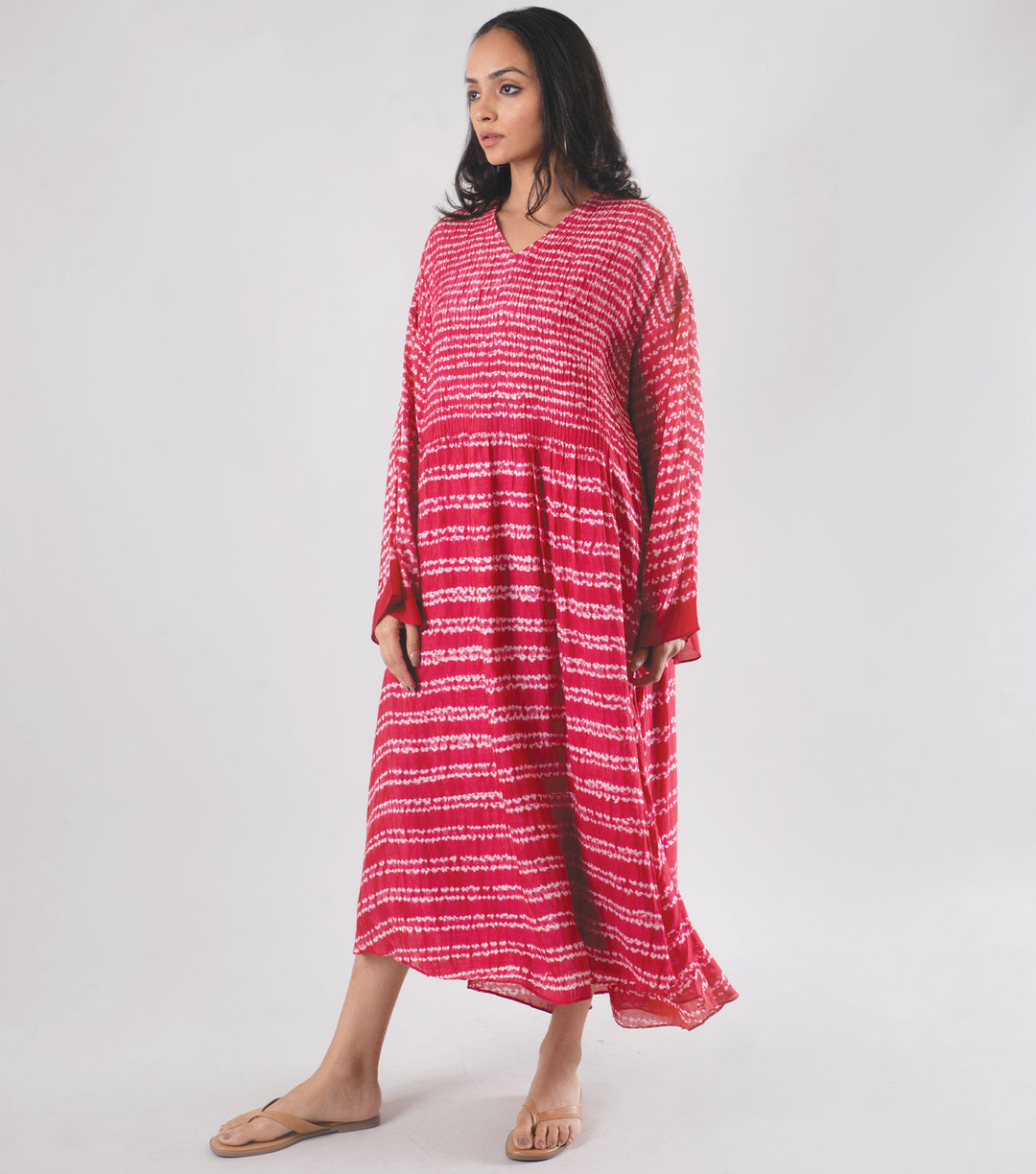 Red Shibori Kaftan