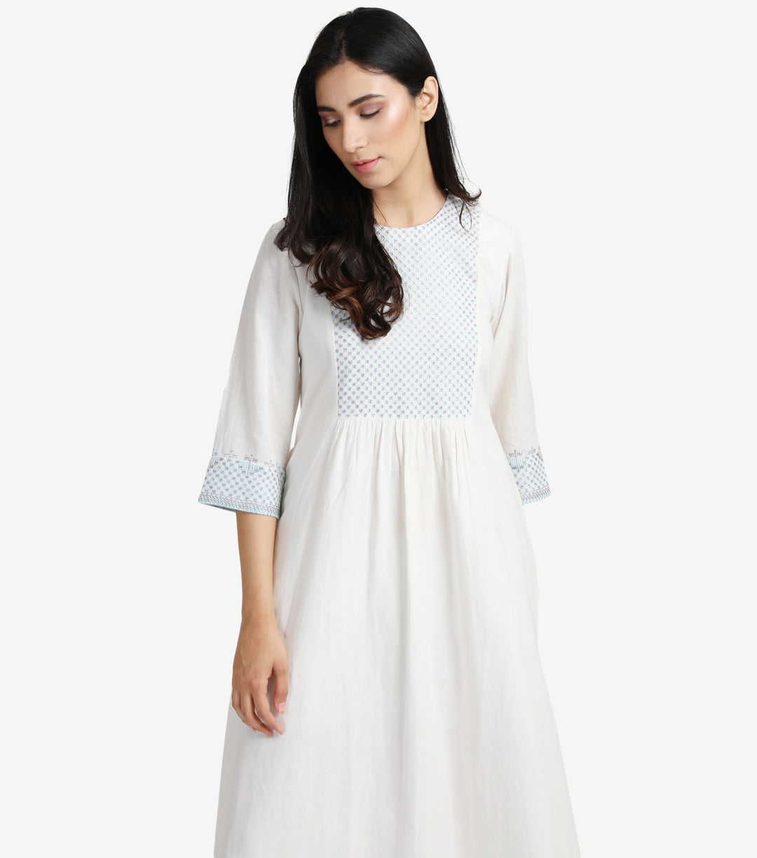 Natural viscose linen dress