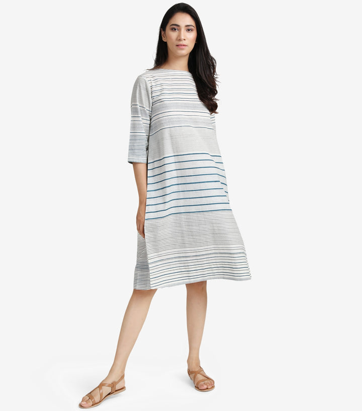 Natural striped cotton Dress