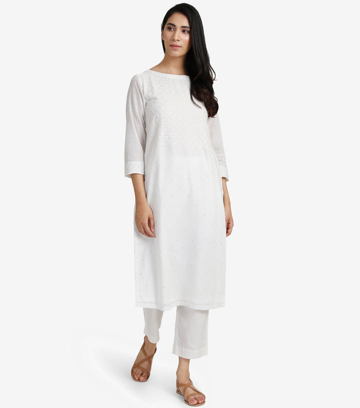 White Cotton kurta