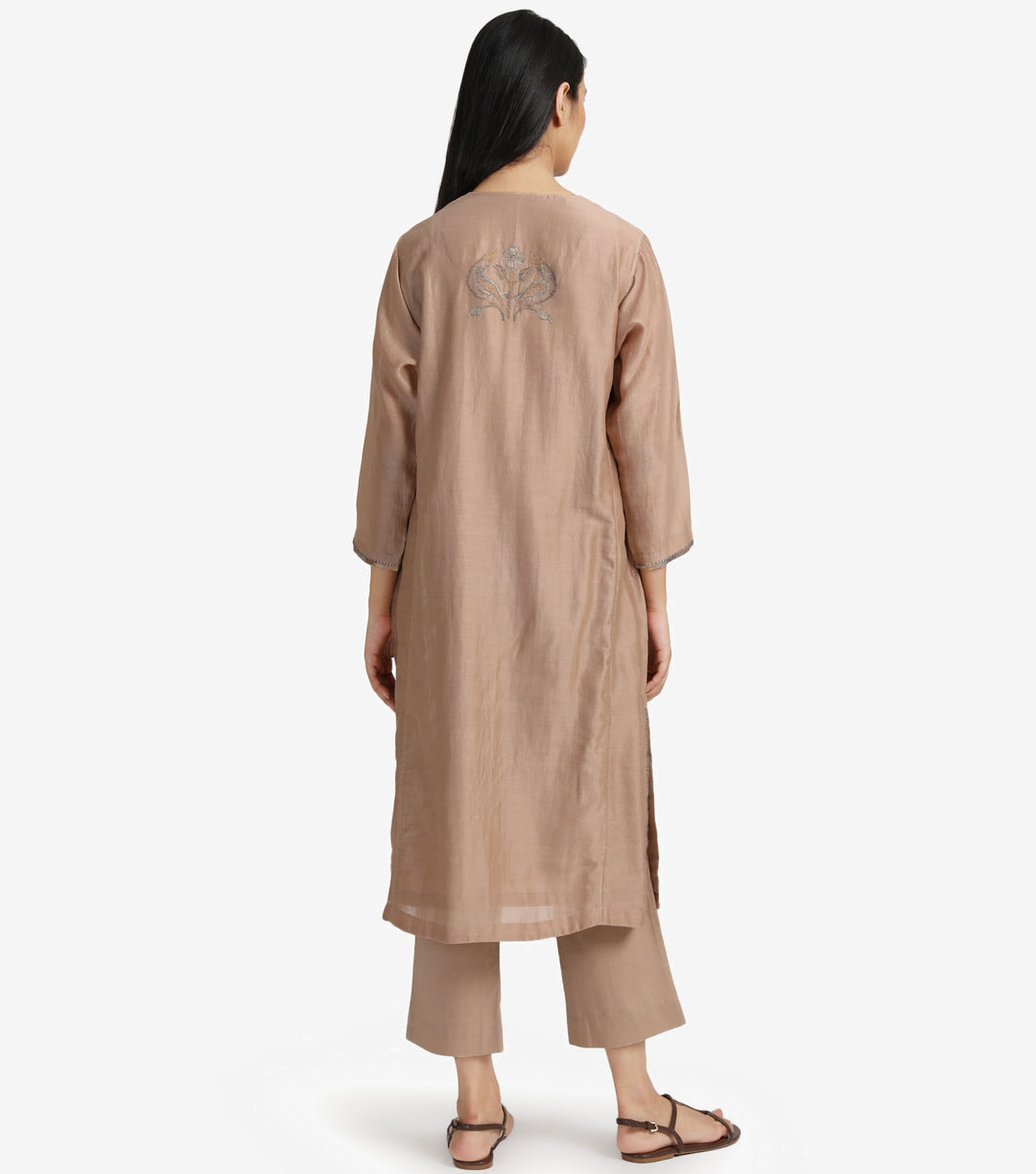 Bronze Cotton Silk Suit Set