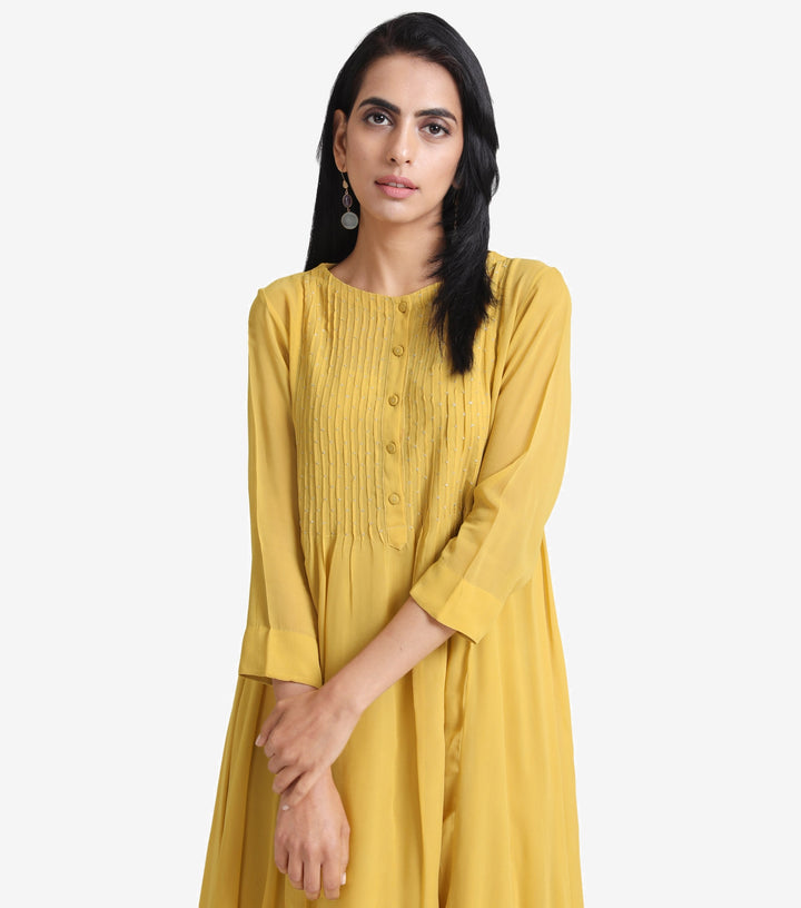 Yellow Georgette Dress