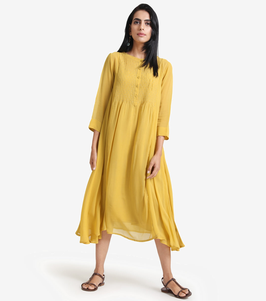 Yellow Georgette Dress