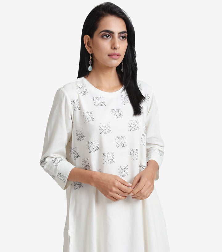 Natural Cotton Asymmetrical Kurta