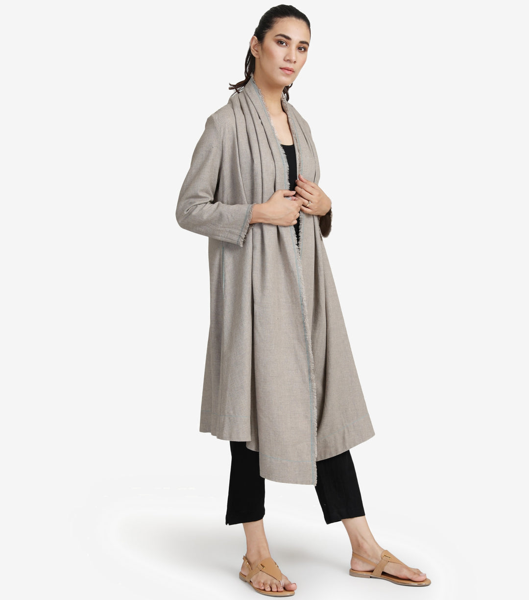 Beige wool Cape