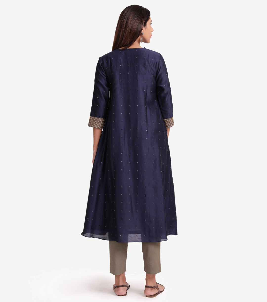 Navy chanderi kurta