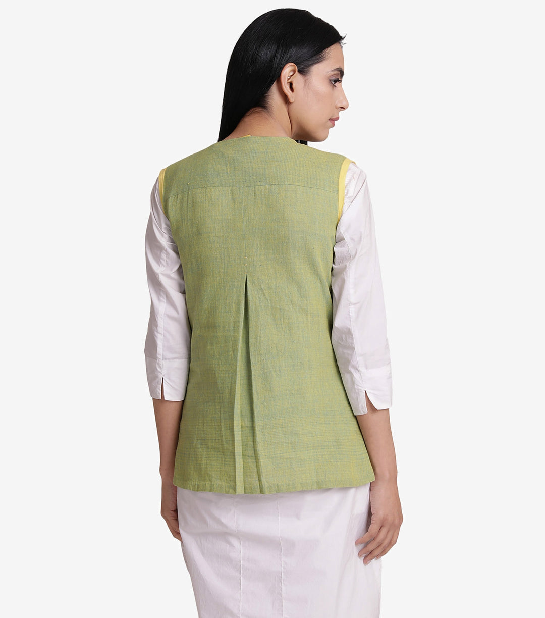 Lime green khadi jacket