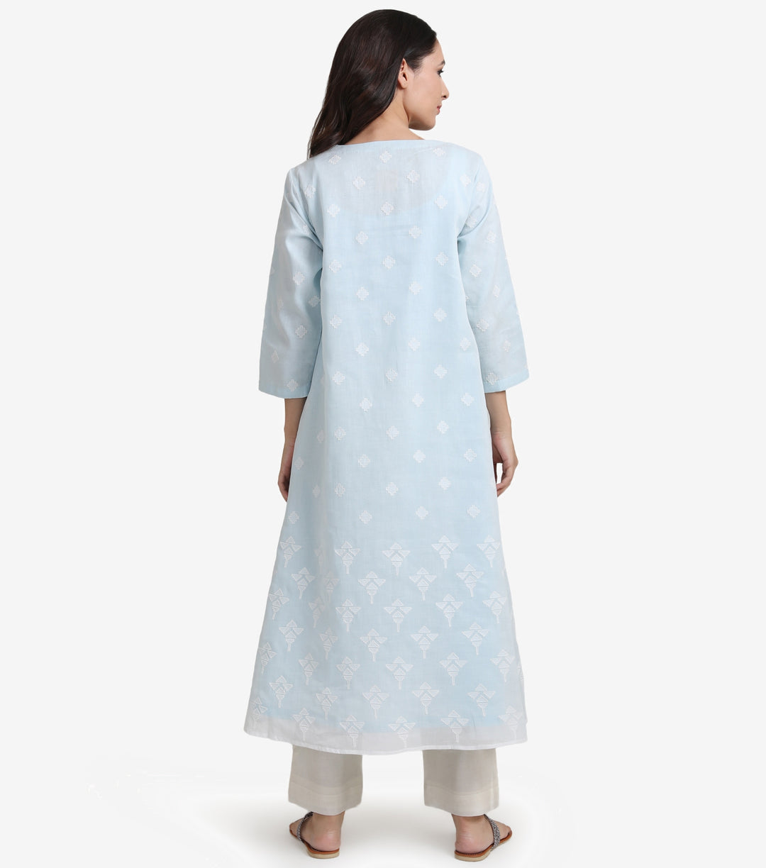 Fresh summer cotton blue kurta